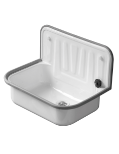 IS Stahl-Ausgussbecken mit Rückwand